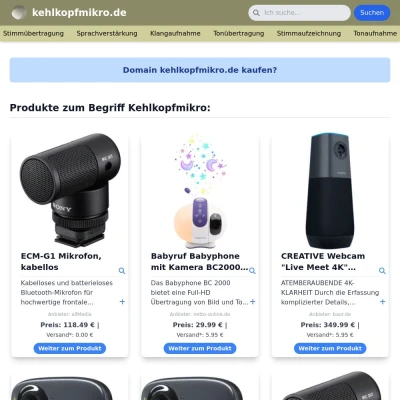 Screenshot kehlkopfmikro.de