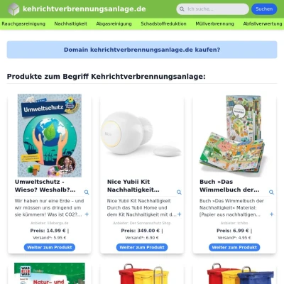 Screenshot kehrichtverbrennungsanlage.de