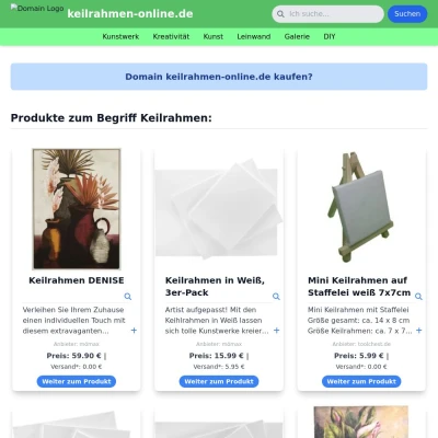 Screenshot keilrahmen-online.de