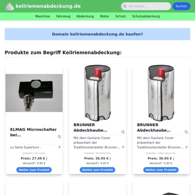 Screenshot keilriemenabdeckung.de