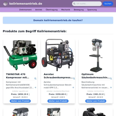 Screenshot keilriemenantrieb.de
