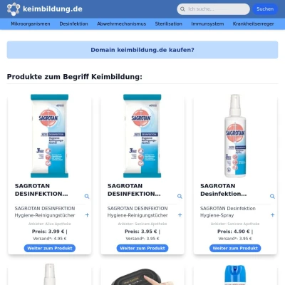 Screenshot keimbildung.de