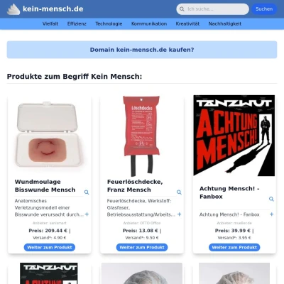 Screenshot kein-mensch.de