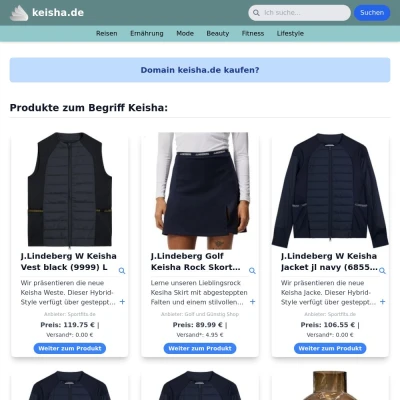 Screenshot keisha.de