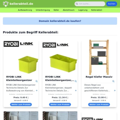 Screenshot kellerabteil.de