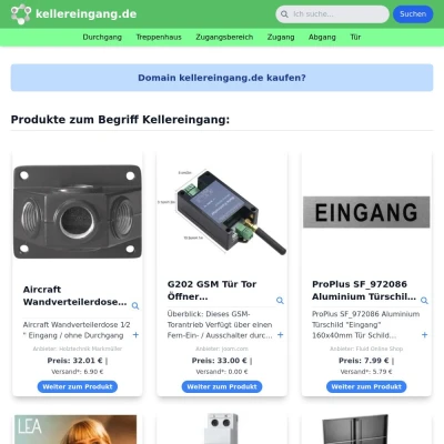 Screenshot kellereingang.de