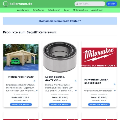 Screenshot kellerraum.de