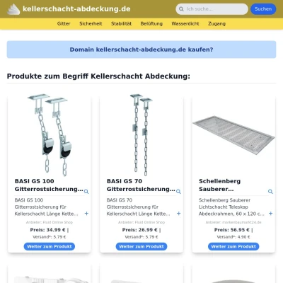 Screenshot kellerschacht-abdeckung.de