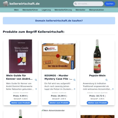 Screenshot kellerwirtschaft.de