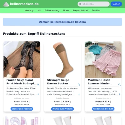 Screenshot kellnersocken.de