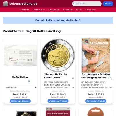 Screenshot keltensiedlung.de