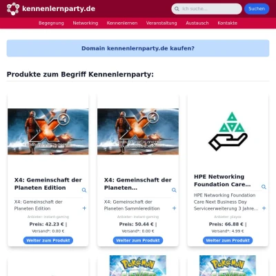 Screenshot kennenlernparty.de