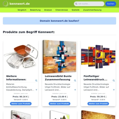 Screenshot kennwert.de