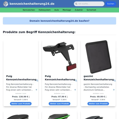 Screenshot kennzeichenhalterung24.de