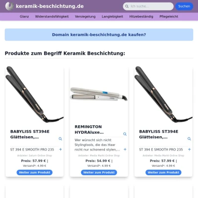 Screenshot keramik-beschichtung.de