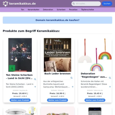 Screenshot keramikakkus.de