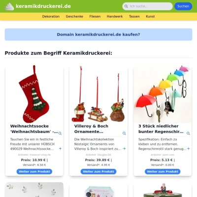 Screenshot keramikdruckerei.de