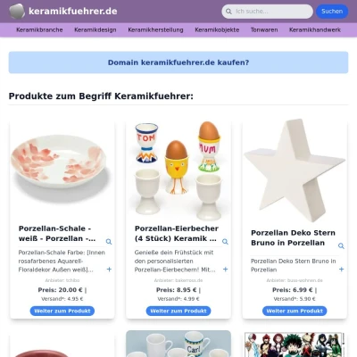 Screenshot keramikfuehrer.de