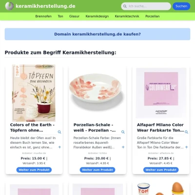 Screenshot keramikherstellung.de
