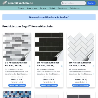 Screenshot keramikkacheln.de