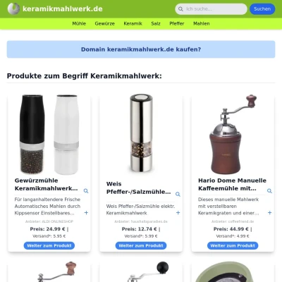 Screenshot keramikmahlwerk.de