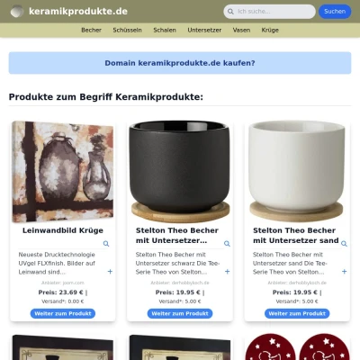 Screenshot keramikprodukte.de