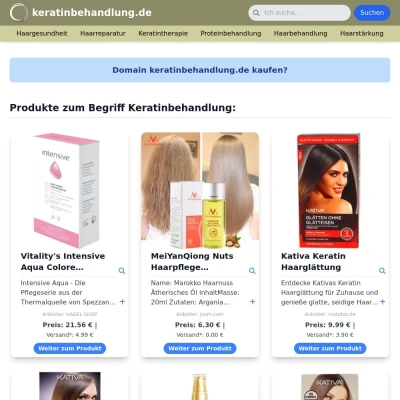 Screenshot keratinbehandlung.de