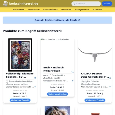 Screenshot kerbschnitzerei.de