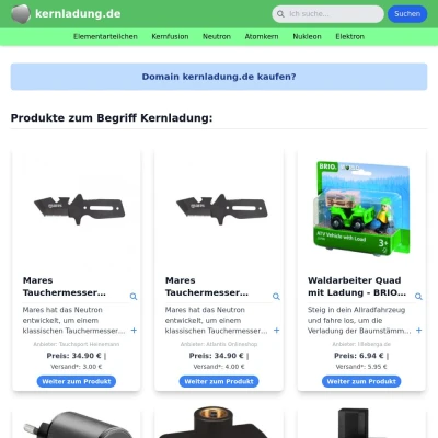 Screenshot kernladung.de