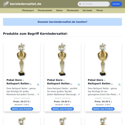 Screenshot kernledersattel.de