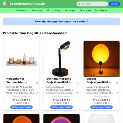 Screenshot kerzenstaender24.de