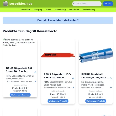 Screenshot kesselblech.de