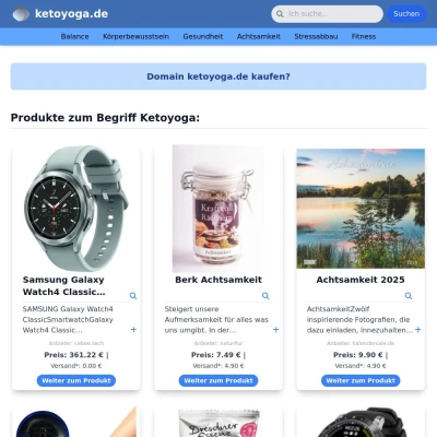 Screenshot ketoyoga.de
