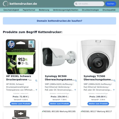 Screenshot kettendrucker.de