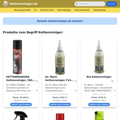 Screenshot kettenreiniger.de