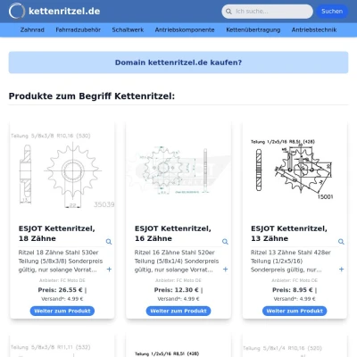 Screenshot kettenritzel.de