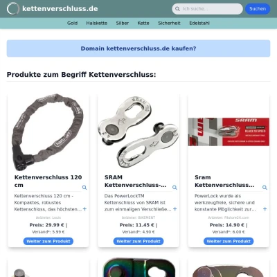 Screenshot kettenverschluss.de