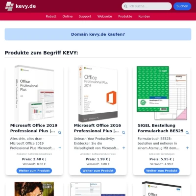 Screenshot kevy.de
