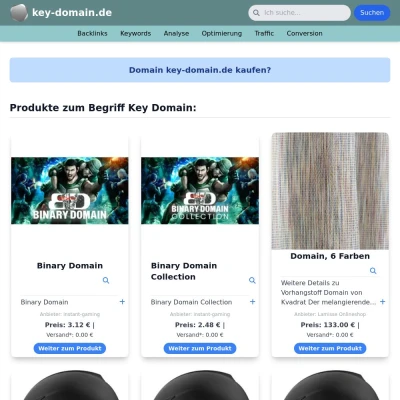 Screenshot key-domain.de