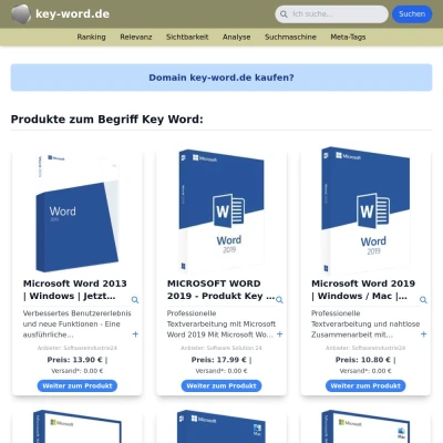 Screenshot key-word.de