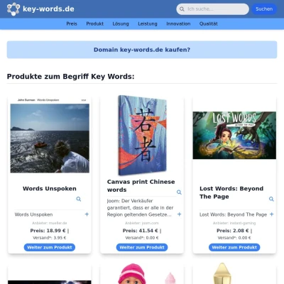 Screenshot key-words.de