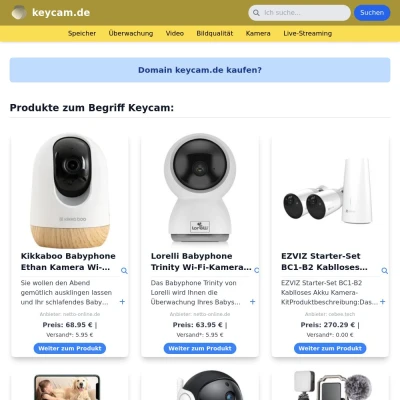 Screenshot keycam.de