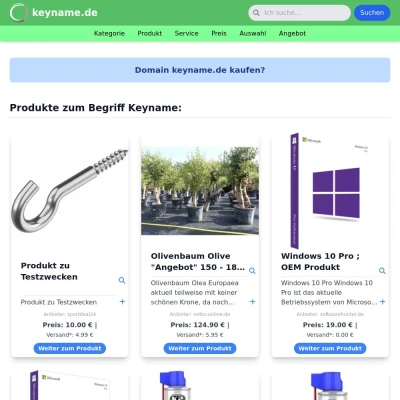 Screenshot keyname.de