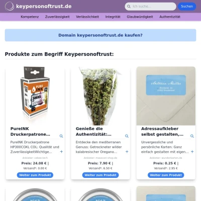 Screenshot keypersonoftrust.de