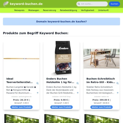 Screenshot keyword-buchen.de