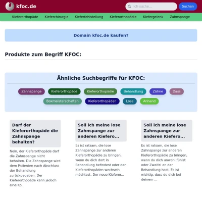 Screenshot kfoc.de