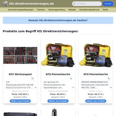 Screenshot kfz-direktversicherungen.de