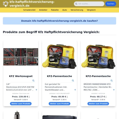 Screenshot kfz-haftpflichtversicherung-vergleich.de