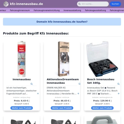 Screenshot kfz-innenausbau.de