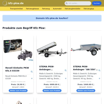 Screenshot kfz-pkw.de